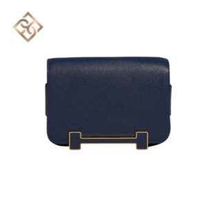 Hermès Geta Chevre Mysore Navy Gold Hardware