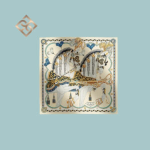 Hermès Harnais de Coeur scarf 90