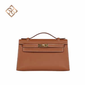 Hermès Kelly Pochette Gold Swift Gold Hardware