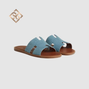 Hermès Izmir Sandal 43 - bleu clair / gold