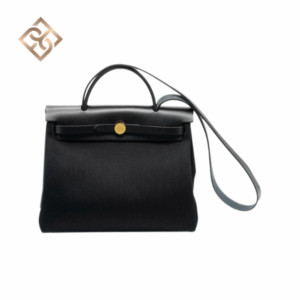 Hermès Herbag black 2023 Canvas and Leather Gold Hardware