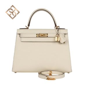 Hermès Kelly Sellier 28 Nata Epsom Gold Hardware