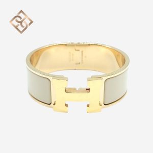 Hermès Clic Clac H Beige Nacre
