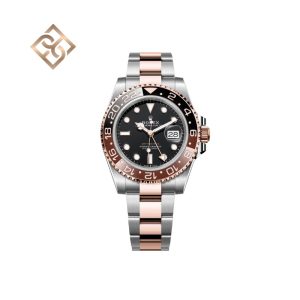 GMT-Master II Oyster, 40 mm, Oystersteel and Everose gold, Black, 126711CHNR