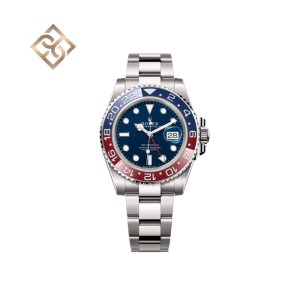 GMT-Master II Oyster, 40 mm, white gold , Blue, 126719BLRO