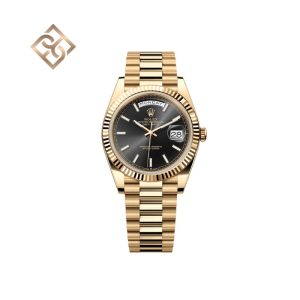 Day-Date 40 Oyster, 40 mm, yellow gold, Bright black - 228238