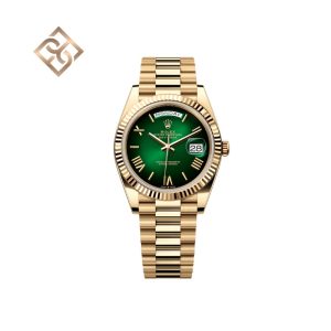 Day-Date 40 Oyster, 40 mm, yellow gold, Green ombré - 228238