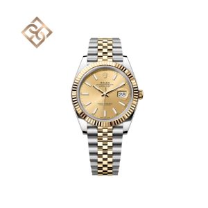 Datejust 41 Oyster, 41 mm, Oystersteel and yellow gold, Champagne, Jubilee - 126333