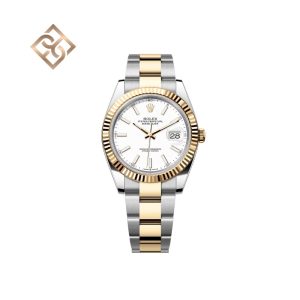 Datejust 41 Oyster, 41 mm, Oystersteel and yellow gold, White, Oyster - 126333
