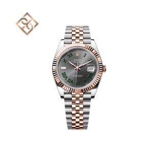 Datejust 41 Oyster, 41 mm, Oystersteel and Everose gold, Slate, Jubilee - 126331