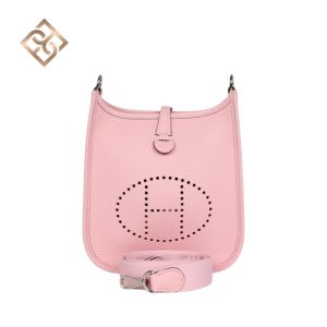 Hermès Evelyne TPM Rose Sakura Clemence Palladium Hardware
