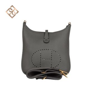 Hermès Evelyne III PM Gris Meyer Clemence Gold Hardware