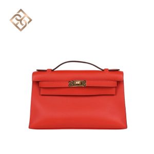 Hermès Kelly Pochette Capucine Swift Gold Hardware