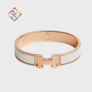 Hermès Clic H bracelet- Blanc