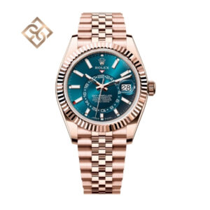 Sky-Dweller Oyster, 42 mm, Everose gold, Blue-green, Jubilee - 336935