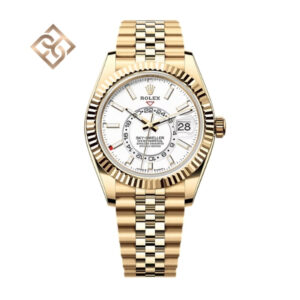 Sky-Dweller Oyster, 42 mm, Yellow gold, Intense white , Jubilee - 336938