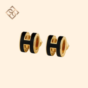 Hermès Mini Pop H Earrings Noir