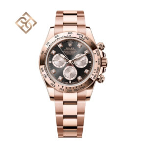 Cosmograph Daytona - Oyster, 40 mm, Everose gold, Sundust set with diamonds - 126505