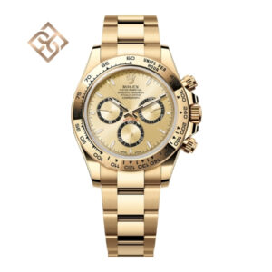 Cosmograph Daytona – Oyster, 40 mm, yellow gold, black counter rings – 126508