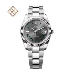 Datejust 41 Oyster, 41 mm, Oystersteel and white gold, Slate, Oyster - 126334