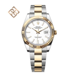 Datejust 41 Oyster, 41 mm, Oystersteel and yellow gold, White, Oyster - 126333