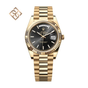 Day-Date 40 Oyster, 40 mm, Yellow gold, Bright black - 228238