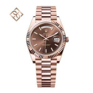 Day-Date 40 Oyster, 40 mm, Everose gold, Chocolate - 228235