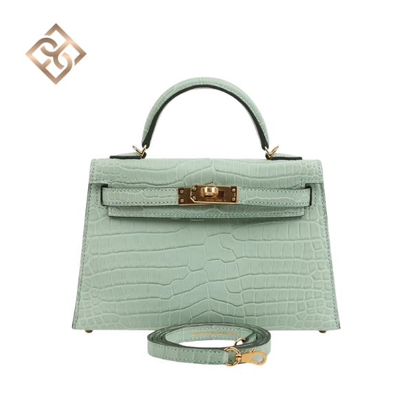 Hermès Kelly Black Epsom Mini Kelly 20 II Electrum Hardware