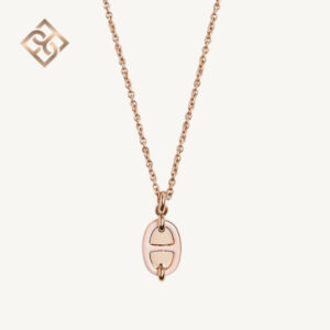 Hermès Mini Maillon pendant - Rose gold - Rose Candeur