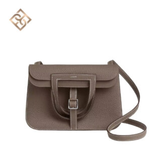 Hermès Halzan 25 Taurillon Clemence Palladium Hardware