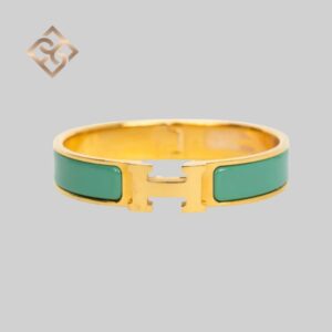 Hermès Clic H Bracelet – GHW- Vert Moderne