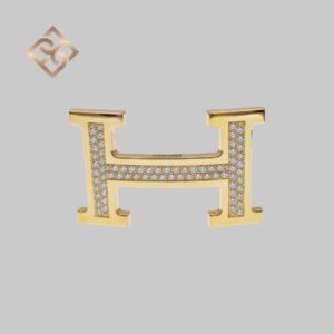 Hermès "Constance" Diamond "H’ Belt Buckle 18k yellow gold