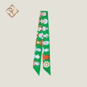 Hermès Silk Dress Code Twilly Green Silk