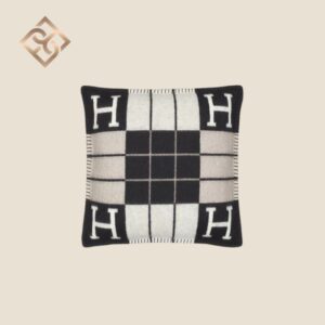 Hermès Avalon III cushion, small model - Ecru black