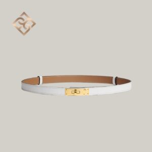 Hermès Kelly Belt 18 Blanc – GHW